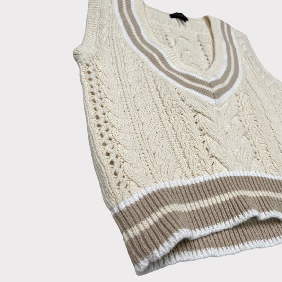 NWOT Rag & Bone Brandi Stripe Cable Knit Slim Vest Women's Size Small - Picture 6 of 14